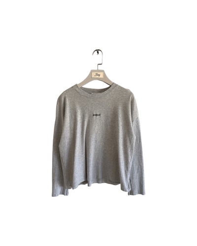 KOOKAI Size 2 Heather Grey Long Sleeve T-Shirt Womens JAN2121 - Bisy Clothing