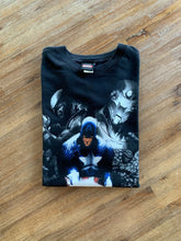將圖片載入圖庫檢視器 MARVEL X MAD ENGINE Size M Vintage Y2K Captain America T-Shirt Black MAR9721 - Bisy Clothing