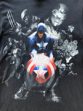 將圖片載入圖庫檢視器 MARVEL X MAD ENGINE Size M Vintage Y2K Captain America T-Shirt Black MAR9721 - Bisy Clothing