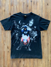 將圖片載入圖庫檢視器 MARVEL X MAD ENGINE Size M Vintage Y2K Captain America T-Shirt Black MAR9721 - Bisy Clothing