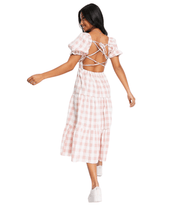 將圖片載入圖庫檢視器 Miss Selfridge UK10 US6 Petite Gingham Chiffon Midi Dress NEW - Bisy Clothing