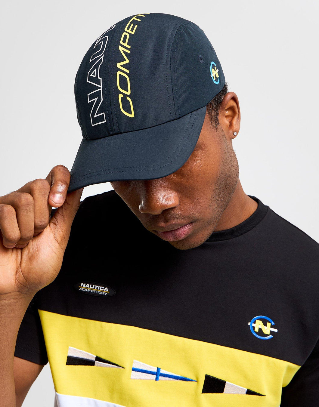 Nautica Competition Chatsworth Cap in Navy and Yellow