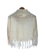 Load image into Gallery viewer, Mohair Knit Roll Neck Crop Poncho&lt;br/&gt;Vintage - Bisy Clothing