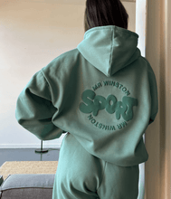 Load image into Gallery viewer, Mr Winston Sport Deep Sage Puff Sweat Jumper - Bisy Clothing