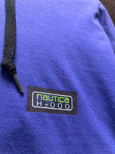 Load image into Gallery viewer, Nautica H2000 Vintage Lightweight Hooded Shirt in Blue - Bisy Clothing