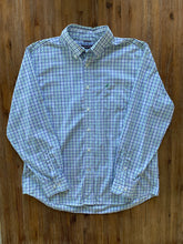 Load image into Gallery viewer, NAUTICA Size XL Long Sleeve Green, White and Blue Check Button Shirt Men&#39;s APR821 - Bisy Clothing
