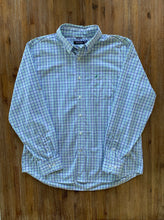 Load image into Gallery viewer, NAUTICA Size XL Long Sleeve Green, White and Blue Check Button Shirt Men&#39;s APR821 - Bisy Clothing