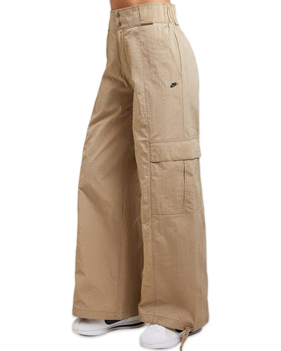Nike NSW High Waisted Wide Leg Woven Cargo Pants in Khaki - Bisy Clothing