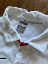 Load image into Gallery viewer, NIKE Size L Vintage England Rugby Team Polo Shirt in White Mens JAN52 - Bisy Clothing