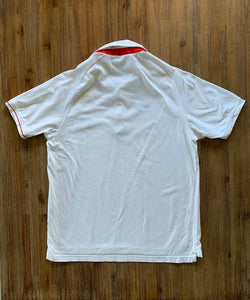 NIKE Size L Vintage England Rugby Team Polo Shirt in White Mens JAN52 - Bisy Clothing
