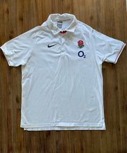 Load image into Gallery viewer, NIKE Size L Vintage England Rugby Team Polo Shirt in White Mens JAN52 - Bisy Clothing