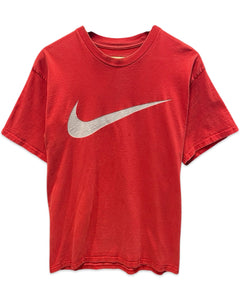 Nike Vintage Y2K Swoosh T-Shirt in Burgundy - Bisy Clothing