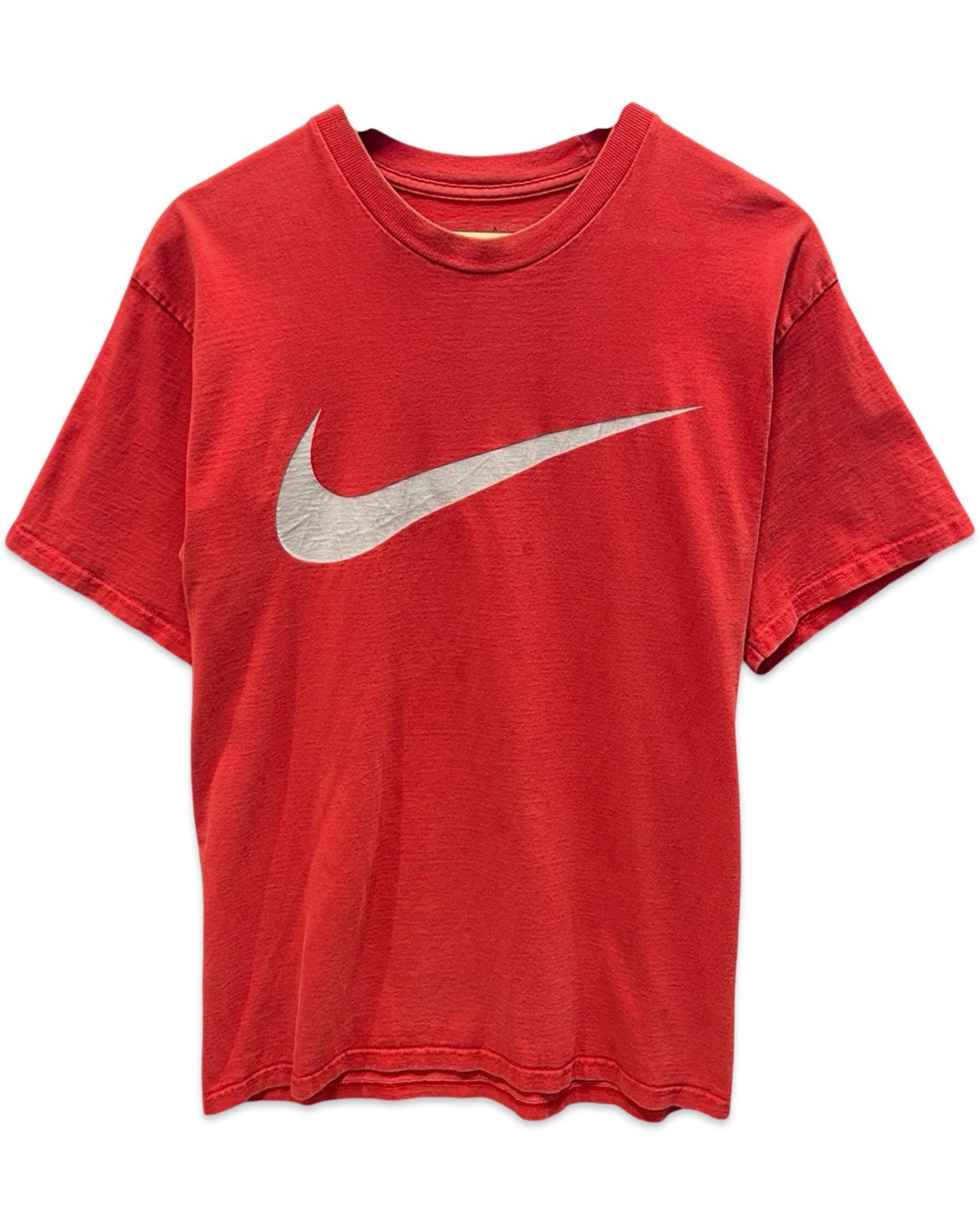 Nike Vintage Y2K Swoosh T-Shirt in Burgundy - Bisy Clothing