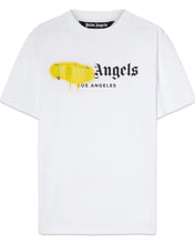 Load image into Gallery viewer, Palm Angels Los Angels Sprayed Short Sleeve T-shirt in White (SS21) - Bisy Clothing