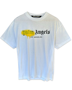 Palm Angels Los Angels Sprayed Short Sleeve T-shirt in White (SS21) - Bisy Clothing