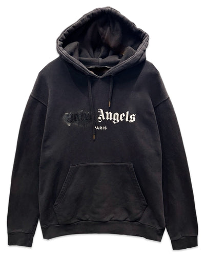 Palmg Angels Paris Sprayed Hoodie in Black - Bisy Clothing
