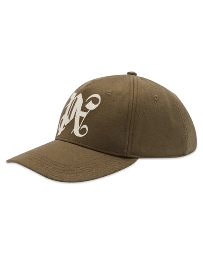 Palm Angels Logo Embroidered Baseball Cap in Brown