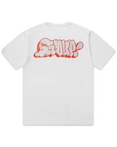 Geedup Throw Up T-Shirt in White / Red Summer Del.2/24