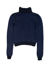Load image into Gallery viewer, Witchery Knit Wool Crew Jumper Black / Blue ⏐ Size S