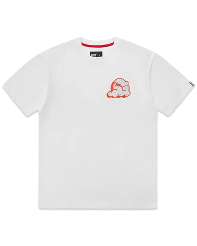 Geedup Throw Up T-Shirt in White / Red Summer Del.2/24