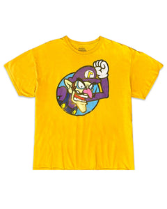 Nintendo Super Mario 2019 Wario Short Sleeve T-Shirt in Mustard ⏐ Size XL