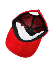 Load image into Gallery viewer, Triple J Embroidered Drum Logo Cord Cap in Red