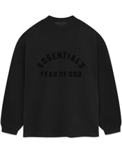 Load image into Gallery viewer, Essentials Fear of God Heavy Bonded Long Sleeve in Jet Black