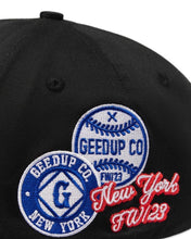 Load image into Gallery viewer, Geedup x NYFW 6 Panel Baseball Cap in Black ⏐ One Size