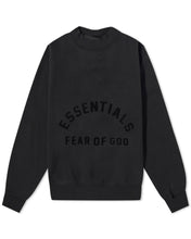 Load image into Gallery viewer, Essentials Fear of God Crewneck Sweat  in Jet Black SS23