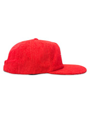 Load image into Gallery viewer, Triple J Embroidered Drum Logo Cord Cap in Red