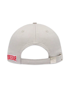 Geedup Company 6 Panel Hat in Grey / Red ⏐ One Size