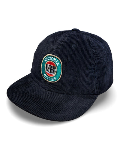 VB Victoria Bitter Licensed Corduroy Snapback Hat in Black ⏐ One Size