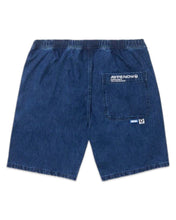 Load image into Gallery viewer, AAPE By *A Bathing Ape® Moonface Embroirdered Denim Shorts Blue ⏐ Size M