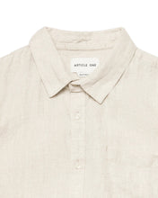 將圖片載入圖庫檢視器 Article One Nero Linen Shirt in Natural Marle ⏐ Multiple Sizes / New