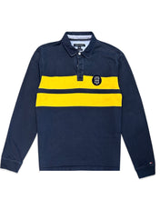 Load image into Gallery viewer, Tommy Hilfiger Long Sleeve Rugby Shirt Blue/Yellow  ⏐ Fits M/L