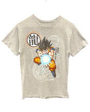 將圖片載入圖庫檢視器 Dragon Ball Z 2X Son Goku+ Shenron Short Sleeve T-Shirt in Grey ⏐ Size S