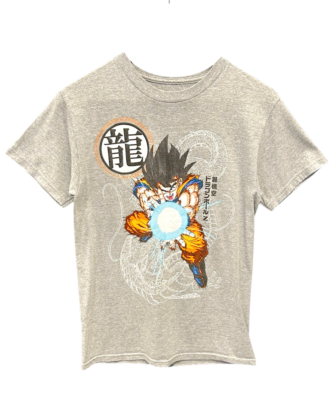 Dragon Ball Z 2X Son Goku+ Shenron Short Sleeve T-Shirt in Grey ⏐ Size S