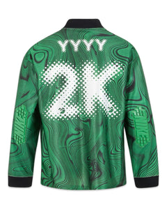 Nike x Off-White Allover Print Long Sleeve Jersey Green ⏐ Size M