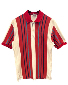 Nike Vintage 90's Short Sleeve Striped Polo Shirt  ⏐ Size M