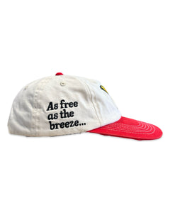 Butter Goods Butterfly 6 Panel Cap in White / Red