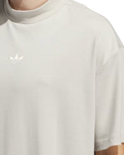 將圖片載入圖庫檢視器 Adidas Basketball Mock Neck Short Sleeve T-Shirt in Putty Grey