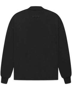 Essentials Fear of God Heavy Bonded Long Sleeve in Jet Black