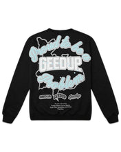 Load image into Gallery viewer, Geedup Proud To Be A Problem Crewneck Black/Light Blue Del.04/24