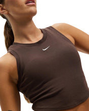 將圖片載入圖庫檢視器 Nike Sportswear Essential Rib Crop Tank Top in Brown ⏐ Multiple Sizes