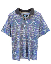 將圖片載入圖庫檢視器 Bodega Bayt Vintage 90s Aztec Print Polo Shirt ⏐ Size XL