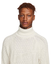 Load image into Gallery viewer, Nike Life Cable Knit Turtleneck Jumper in Light Bone
