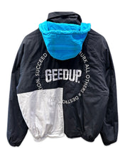 Load image into Gallery viewer, Geedup Puffer Jacket in Black / Blue ⏐ Size M