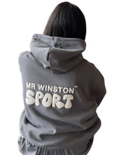Load image into Gallery viewer, Mr Winston Vintage Grey Puff Hood Jumper  ⏐ Size M