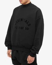 Load image into Gallery viewer, Essentials Fear of God Crewneck Sweat  in Jet Black SS23