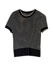 Load image into Gallery viewer, Cue Viscose Short Sleeve Knit Top in Black ⏐ Size L